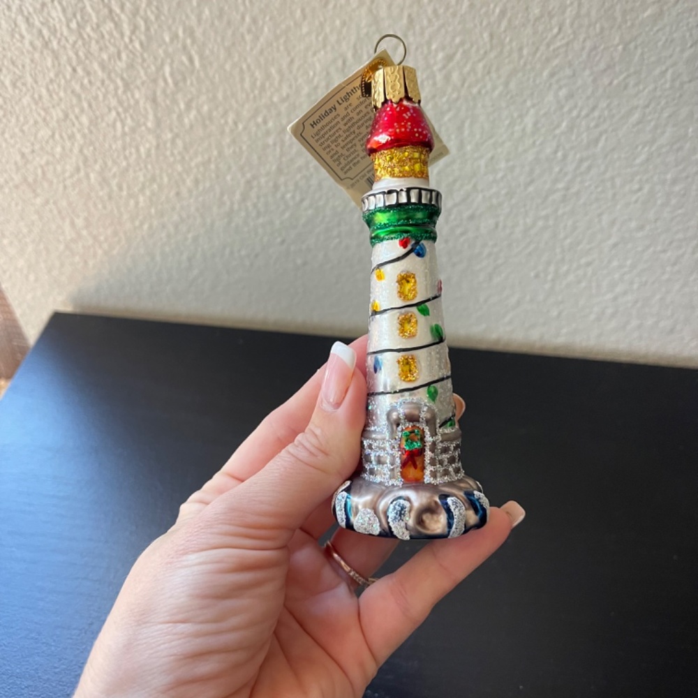 Old World Christmas Holiday Lighthouse Ornament - Picture 5 of 7